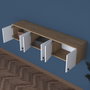 Hanah Home Armario Multiusos EA103 - 2387 Nogal y Blanco